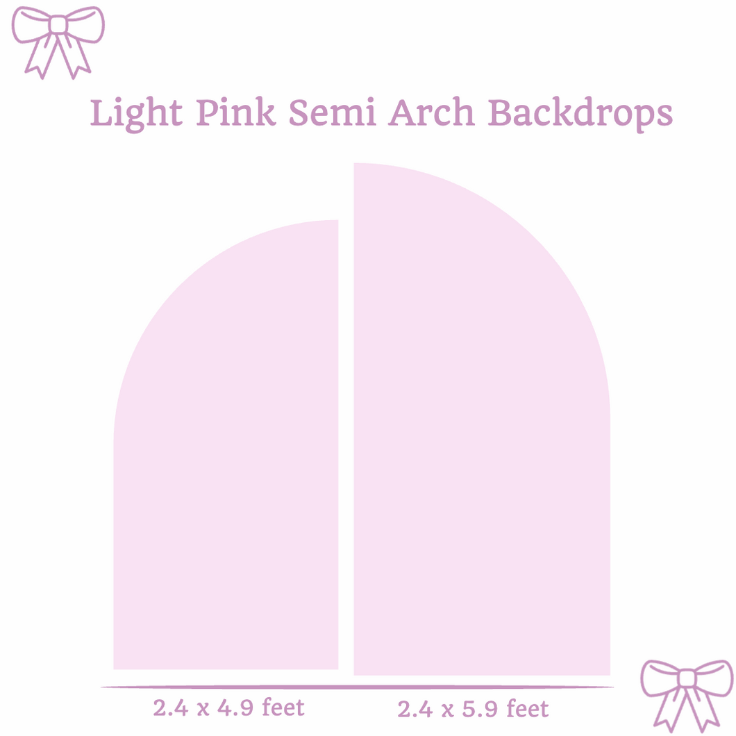 Light Pink Semi Arch Backdrops