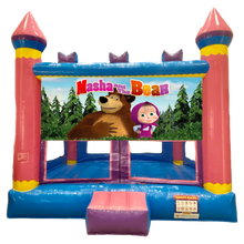 Load image into Gallery viewer, Masha-and-the-bear-bouncy-castle
