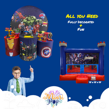 Load image into Gallery viewer, Superhero-bouncy-castle
